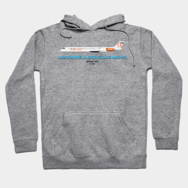 McDonnell Douglas MD-83 - Wings Air Hoodie by TheArtofFlying